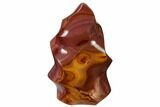 Polished Red and Yellow Jasper Flame - Madagascar #153296-1